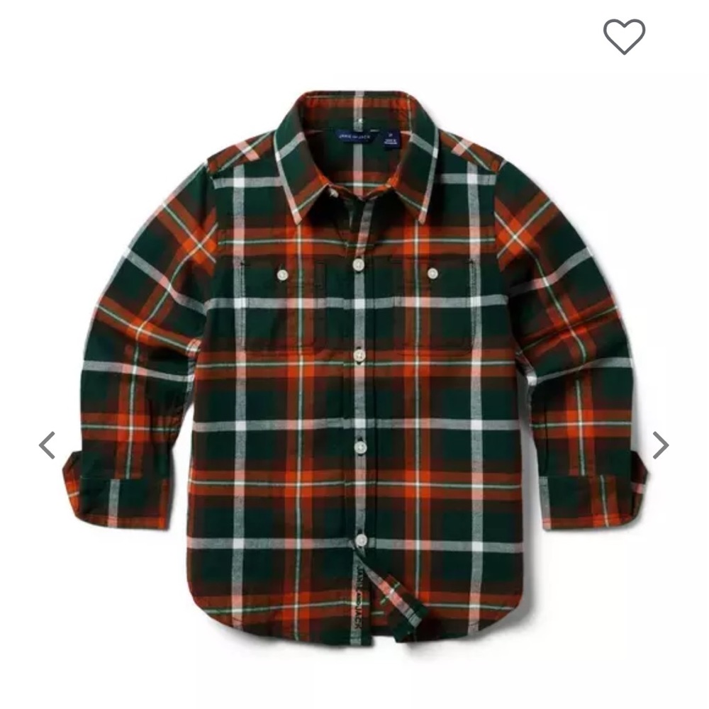 Janie and Jack Plaid Flannel Shirt